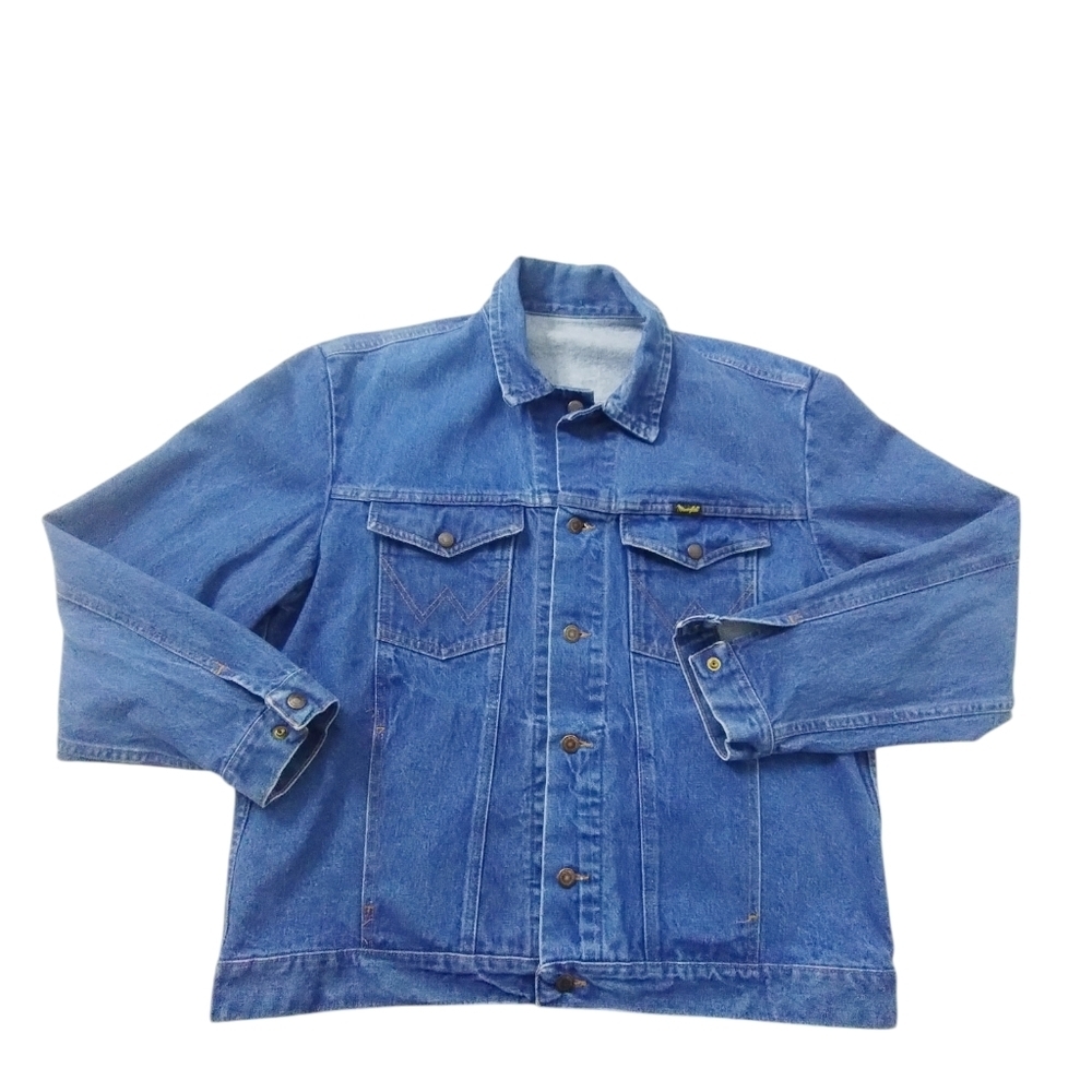 Vintage Wrangler Denim Jacket XL- Retro Cowboy Western Prairie‎ Y2K Streetwear